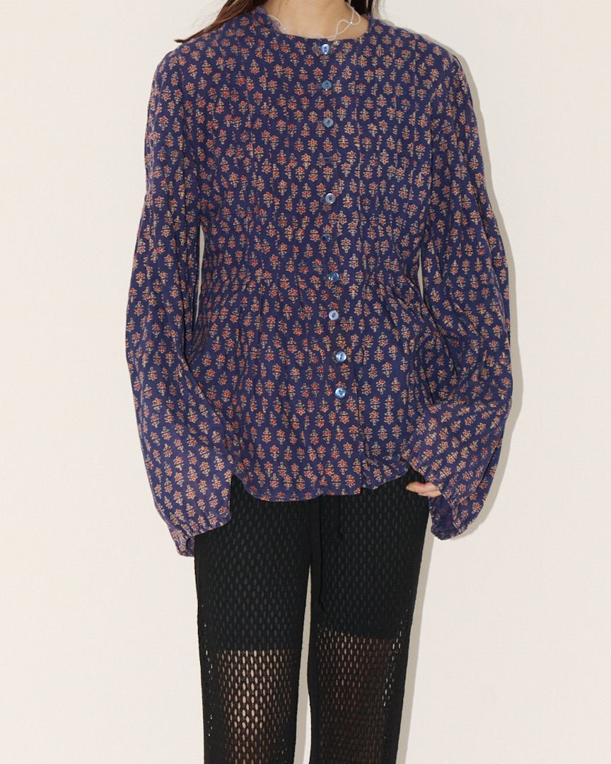 70s indiaimports kaftan blouse - HEO tokyo vintage