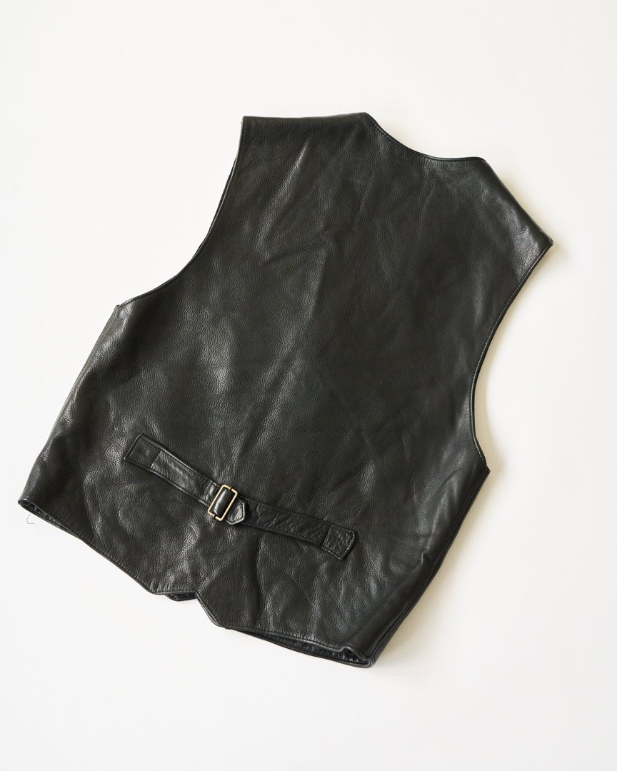 80's vintage leather vest - HEO tokyo vintage