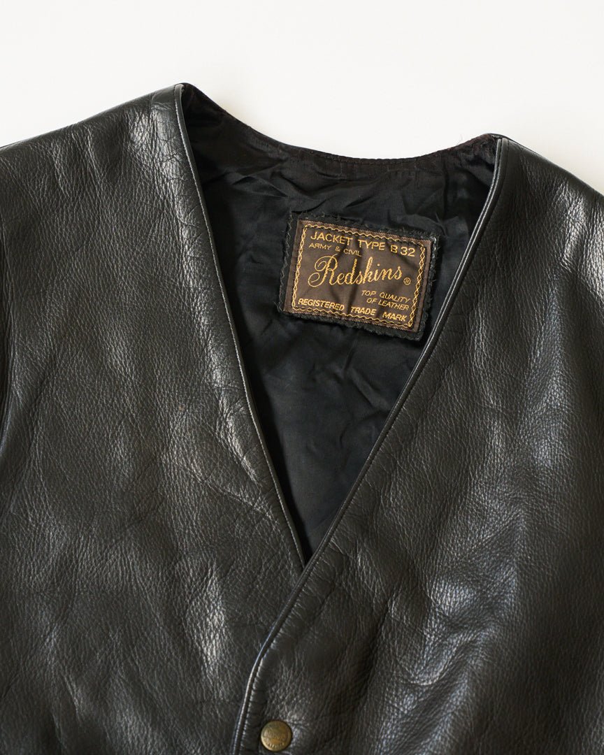 80's vintage leather vest - HEO tokyo vintage