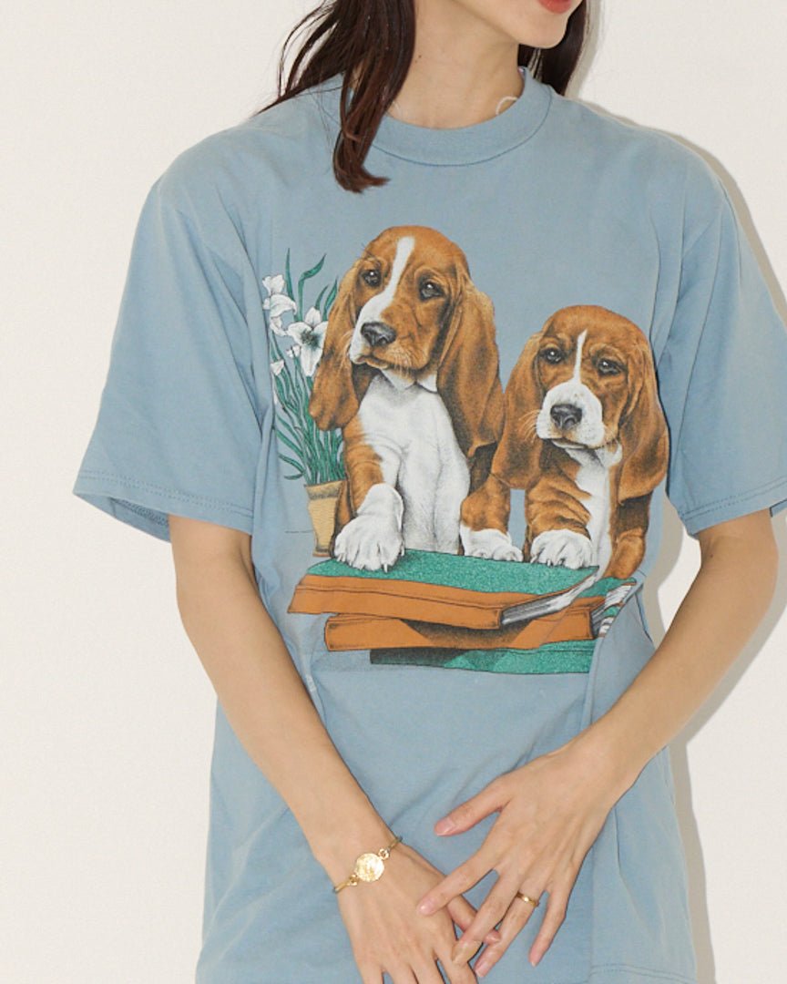 beagle dog tee - HEO tokyo vintage