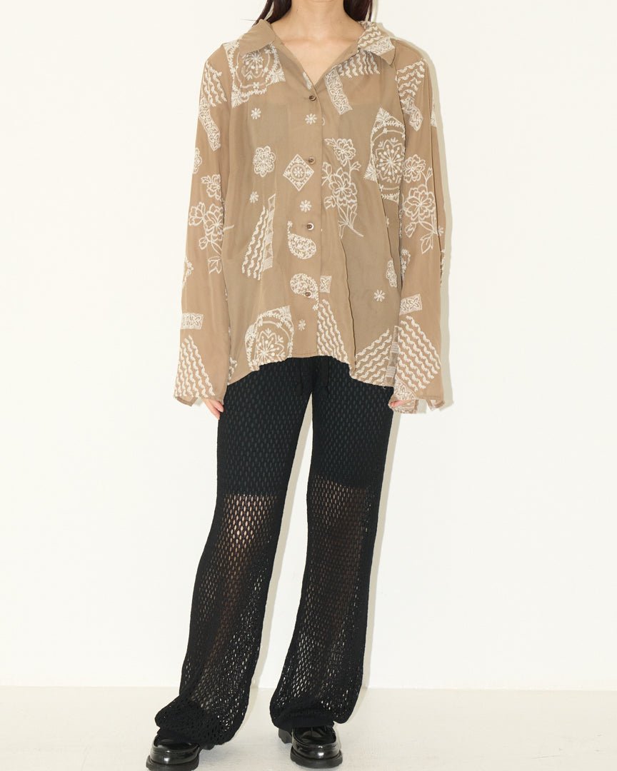 black lace pants - HEO tokyo vintage