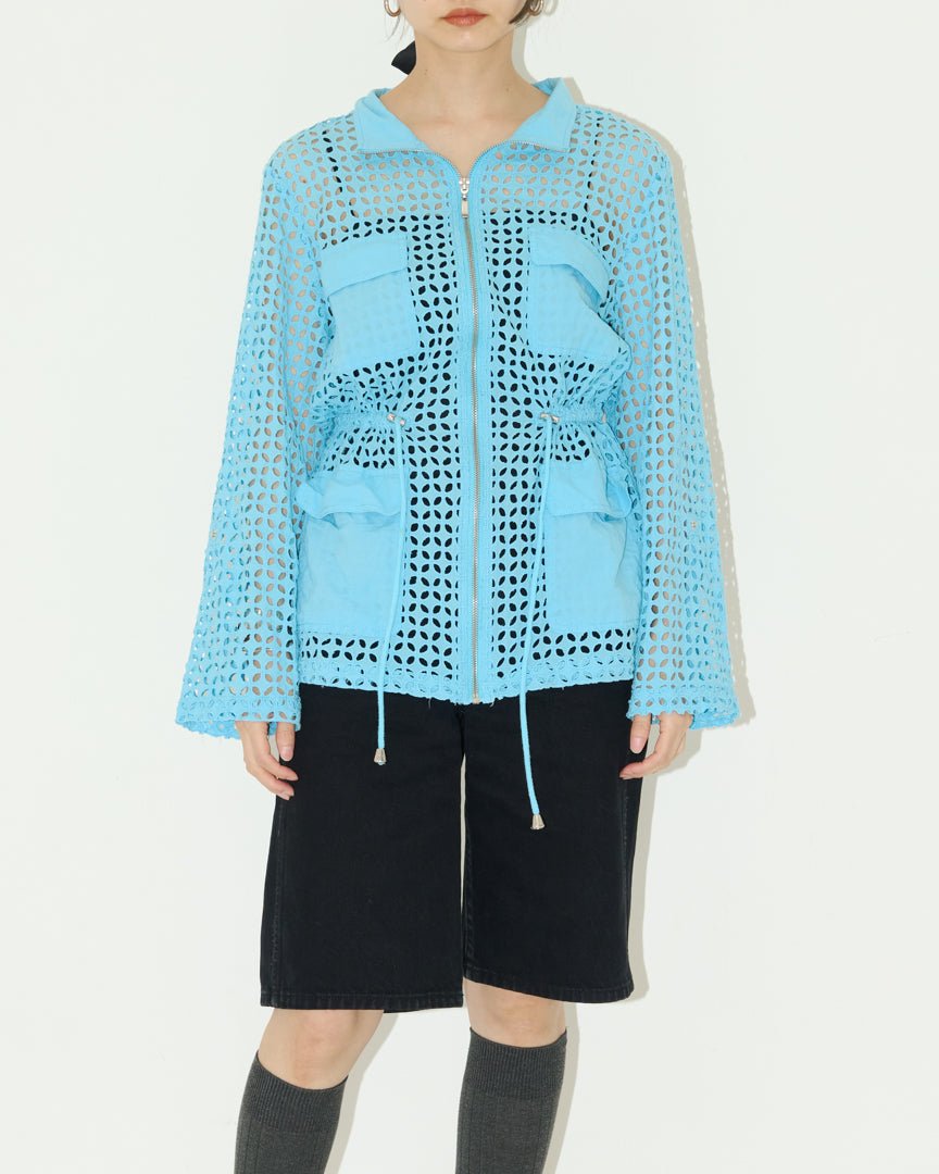 cutting lace zip jacket - HEO tokyo vintage