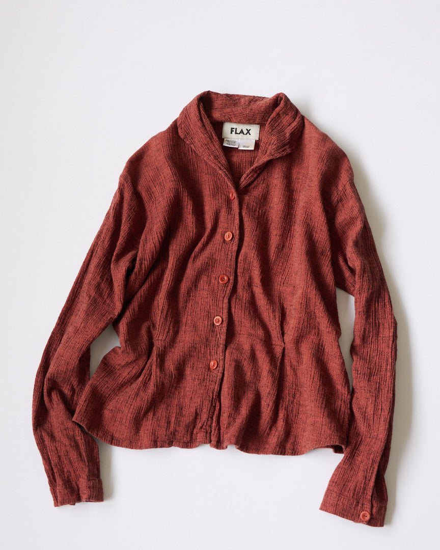 flax linen shirts jacket - HEO tokyo vintage
