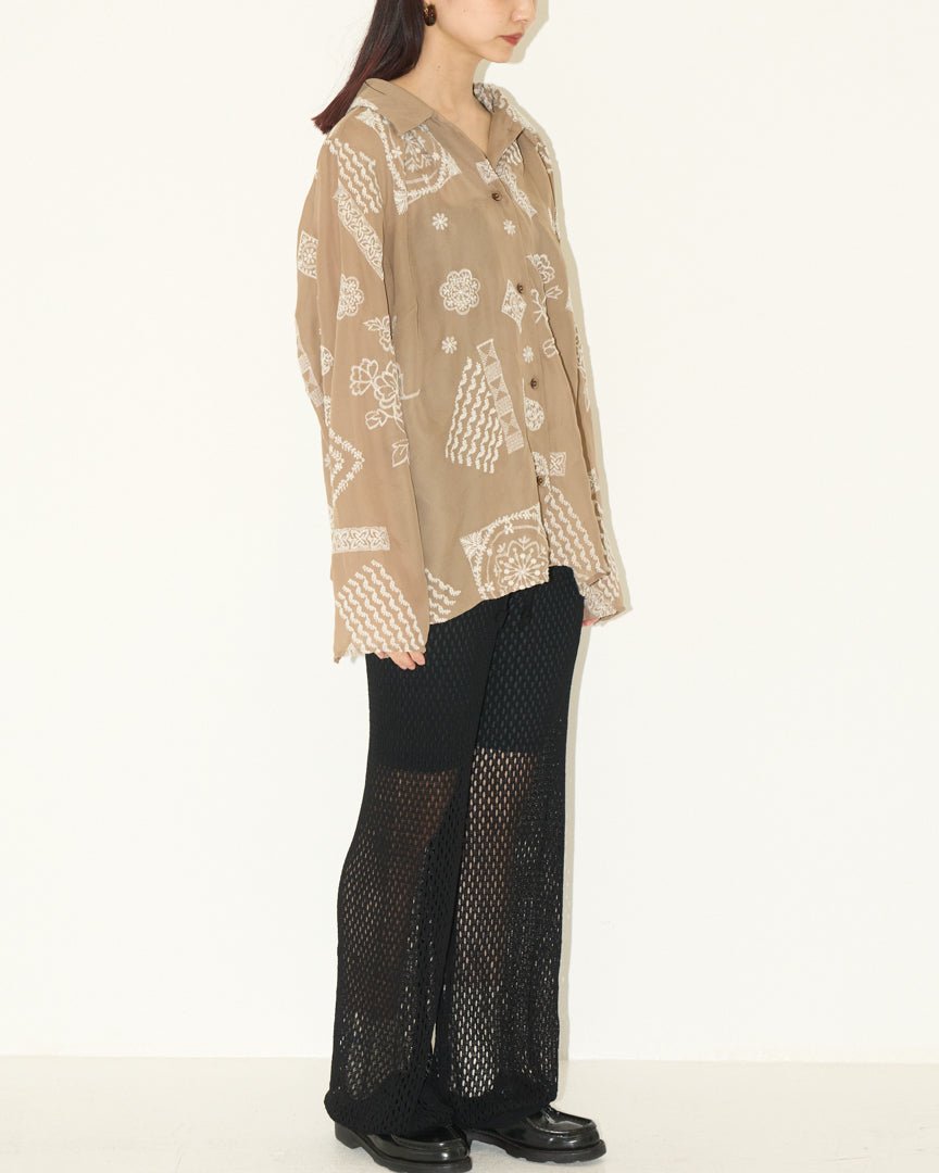 many embroidery blouse - HEO tokyo vintage