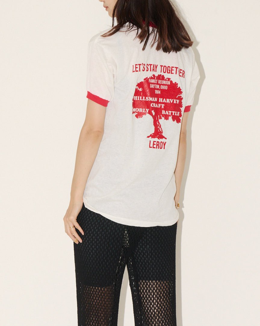 Message printed ringer tee - HEO tokyo vintage