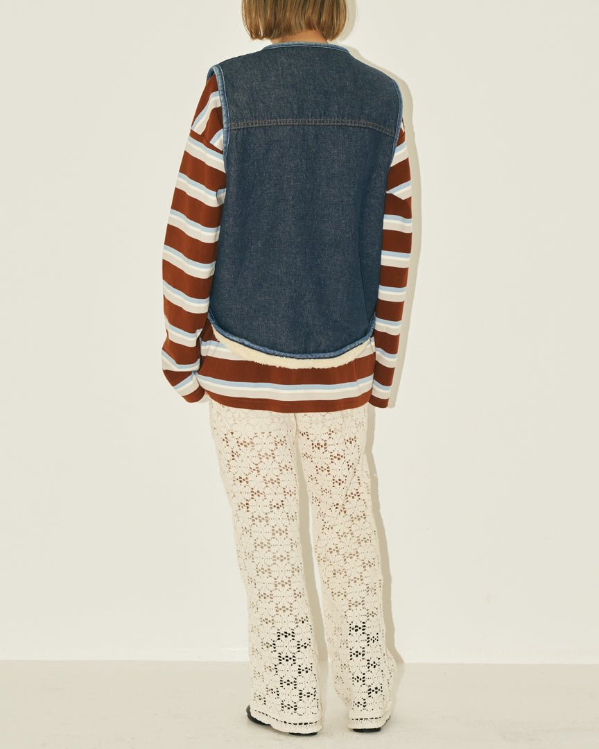 70's sears denim boa vest - HEO tokyo vintage