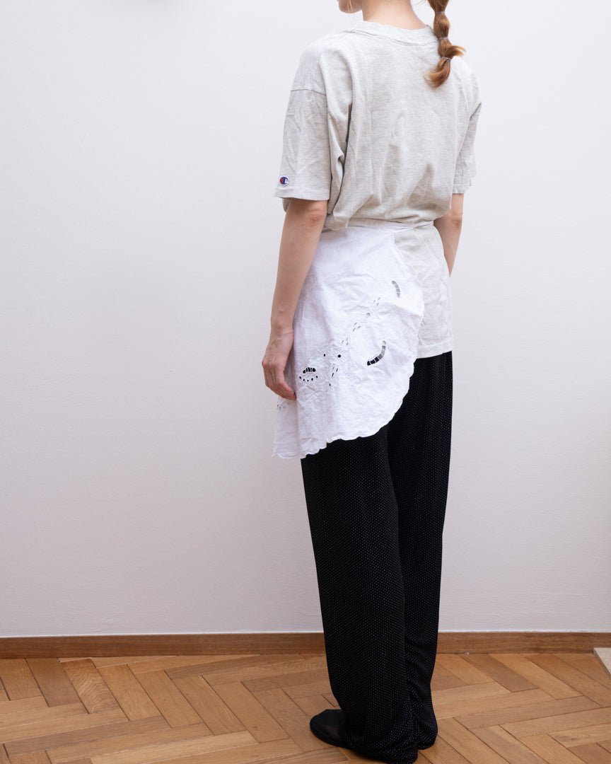 30's vintage cotton embroidery bib apron - HEO tokyo vintage