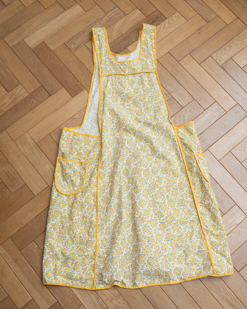 70's vintage yellow floral apron - HEO tokyo vintage