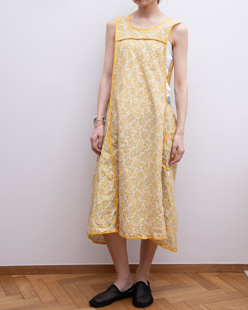 70's vintage yellow floral apron - HEO tokyo vintage