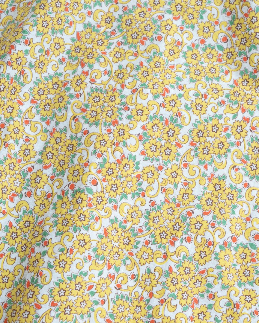 70's vintage yellow floral apron - HEO tokyo vintage