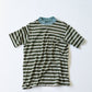 80's border mock neck Tee - HEO tokyo vintage