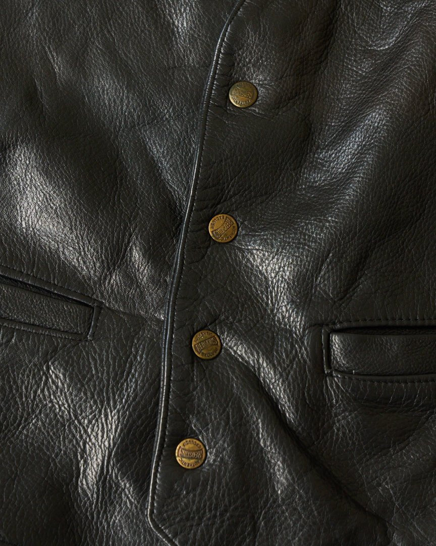 80's vintage leather vest - HEO tokyo vintage