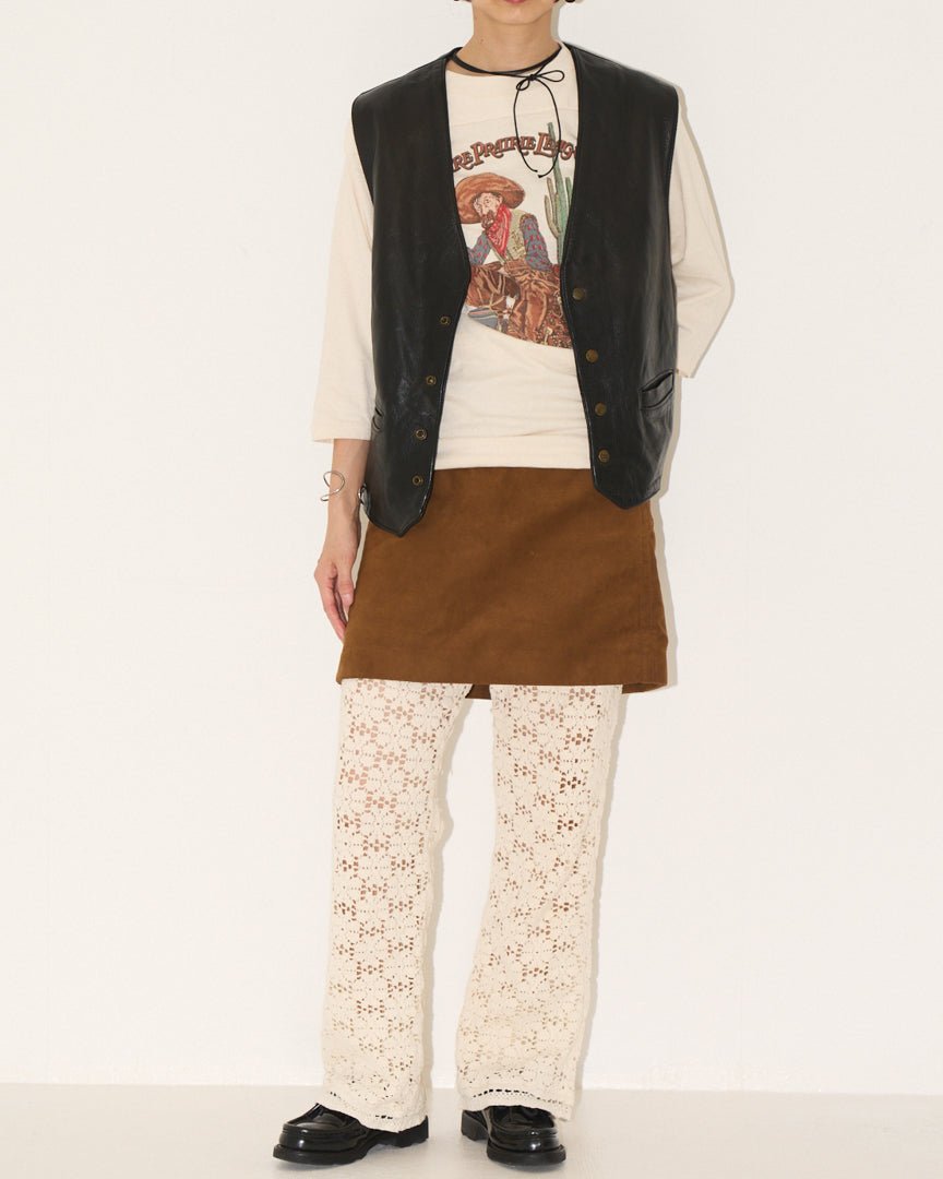 80's vintage leather vest - HEO tokyo vintage