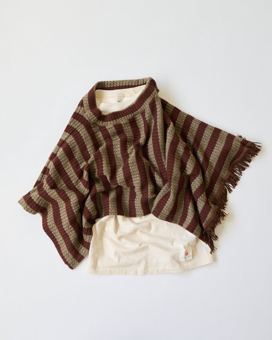 border knit poncho - HEO tokyo vintage