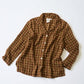 brown plaid patternshirts - HEO tokyo vintage