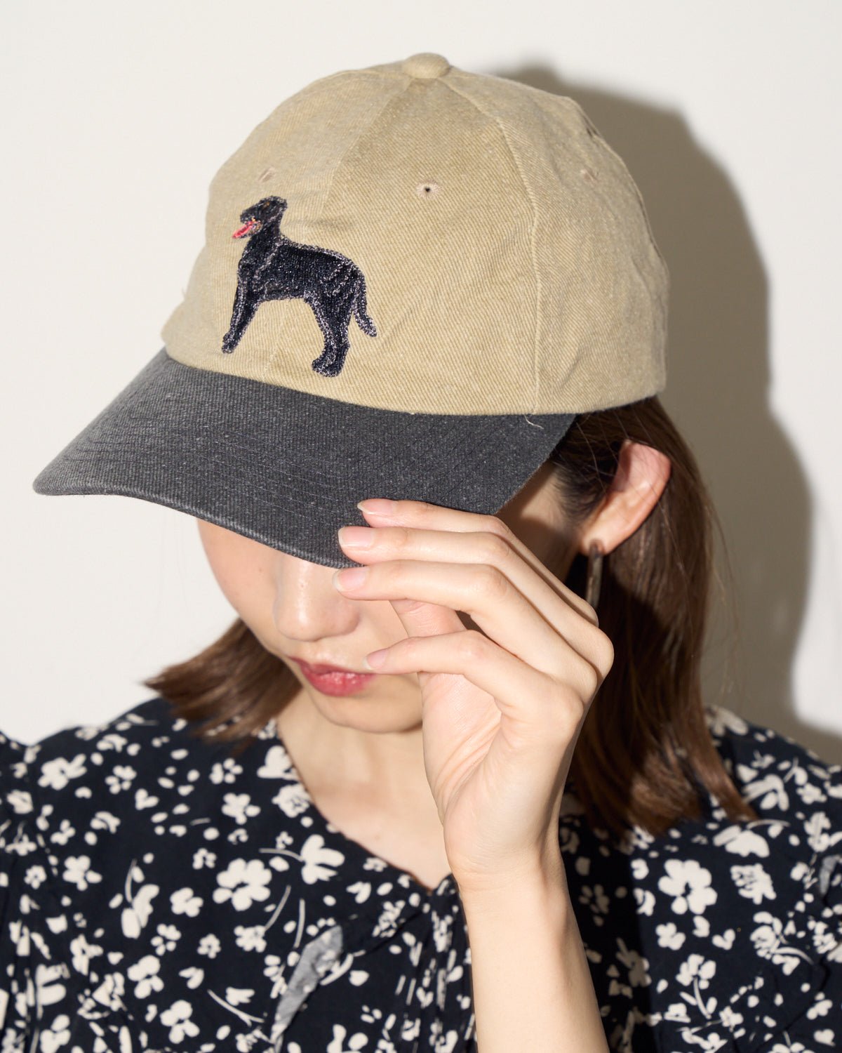 dog embroidery cap - HEO tokyo vintage