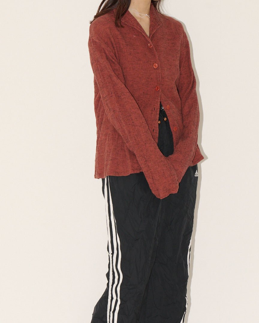 flax linen shirts jacket - HEO tokyo vintage