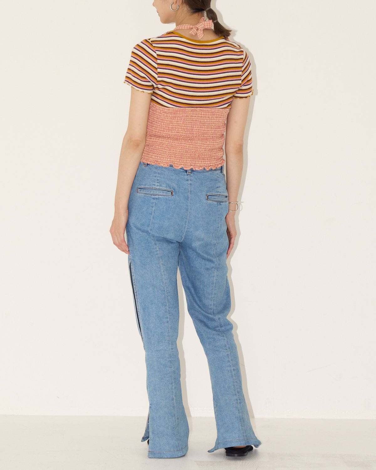 halter neck plaid tops - HEO tokyo vintage