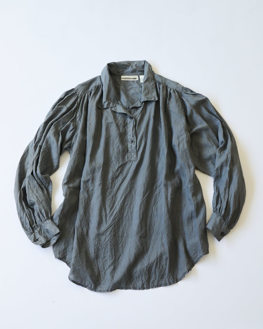 silk voluminous pullovershirts - HEO tokyo vintage