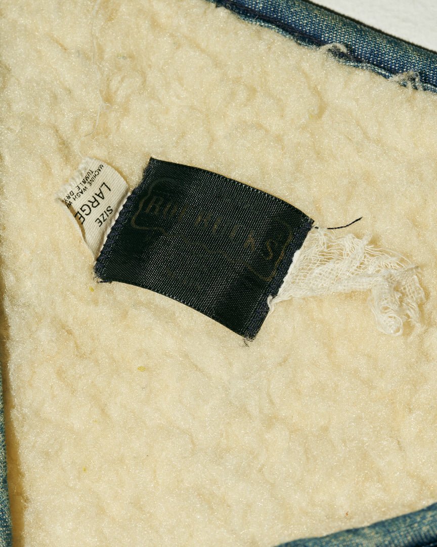 70's sears denim boa vest - HEO tokyo vintage