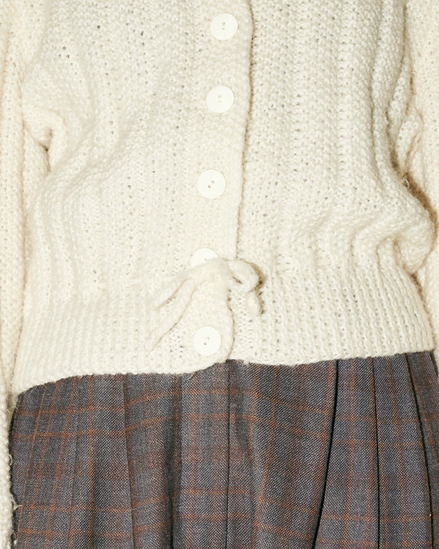 70's white botton knit – HEO tokyo vintage