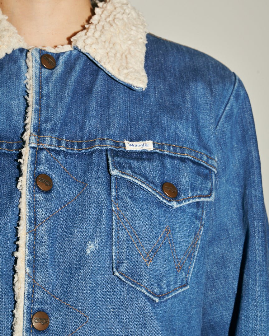 70's wrangler boa denim jacket - HEO tokyo vintage