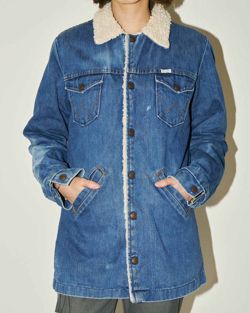 70's wrangler boa denim jacket - HEO tokyo vintage