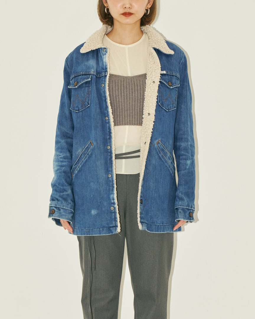 70's wrangler boa denim jacket - HEO tokyo vintage