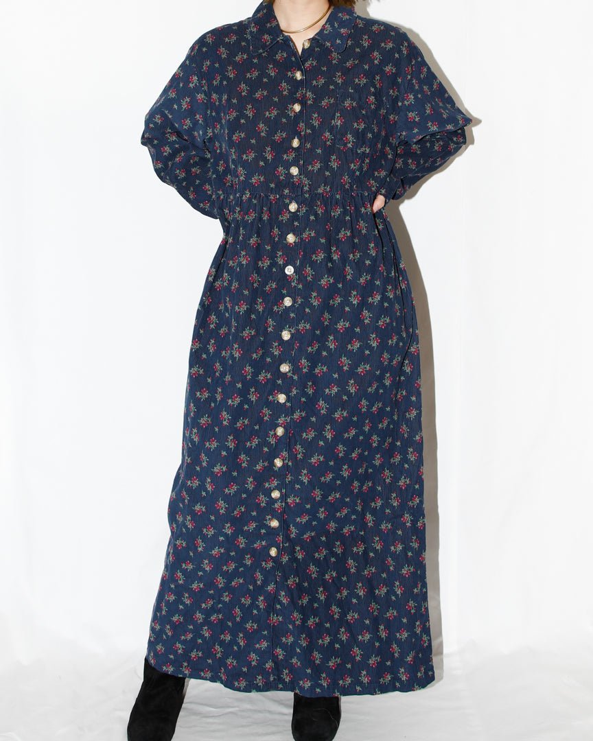 90's corduroy long dress - HEO tokyo vintage