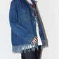 denim fringe jacket - HEO tokyo vintage