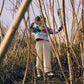 poly log cabin cropped sweatshirt - HEO