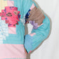 poly log cabin cropped sweatshirt - HEO