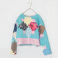 poly log cabin cropped sweatshirt - HEO